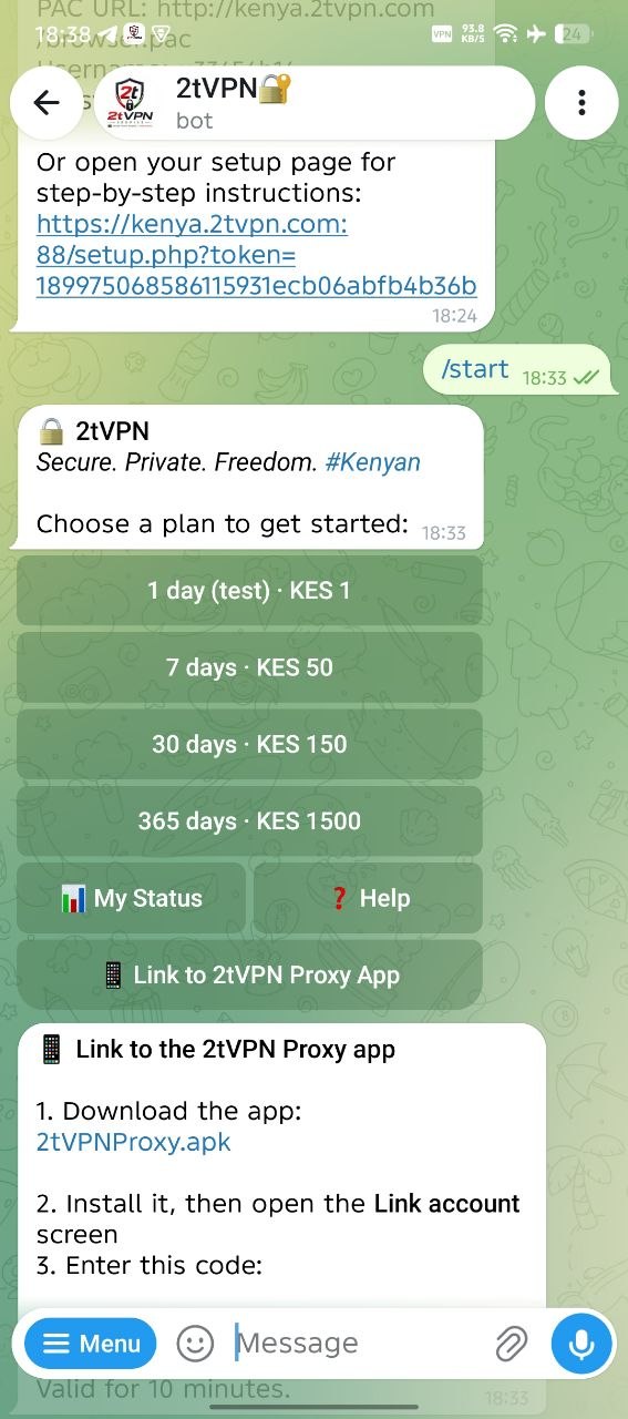 2tVPN Proxy Telegram bot
